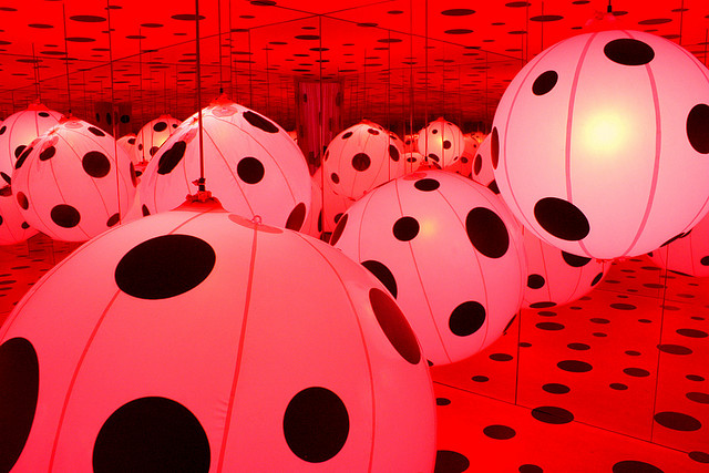 Parc Villette Paris by Yayoi Kusama via austinevan on flickr