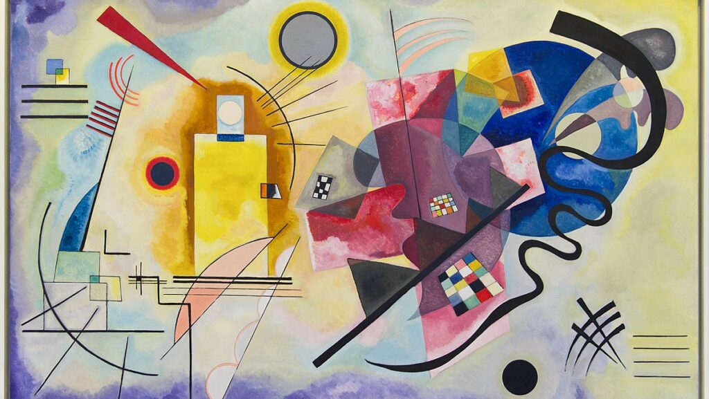 « Jaune, rouge, bleu » - Vassily Kandinsky : La musique des sphères 5 Kandinsky Jaune Rouge Bleu e1756385573317