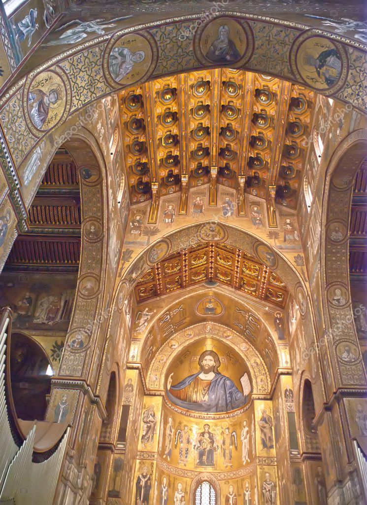 depositphotos 10093804 stock photo cathedral of monreale golden mosaics