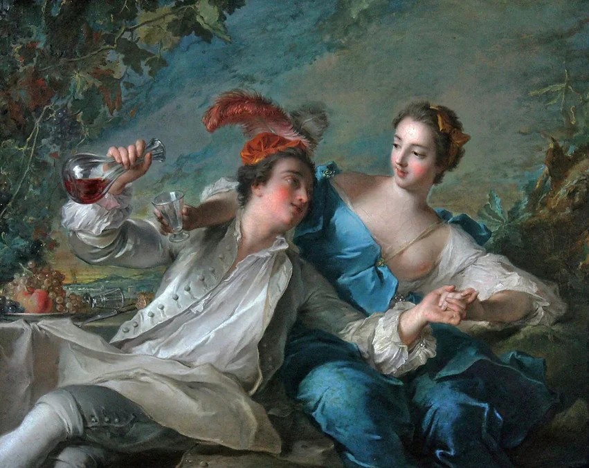 Comment la Peinture parle d'amour 7 Les Amoureux 1744 JM Nattier