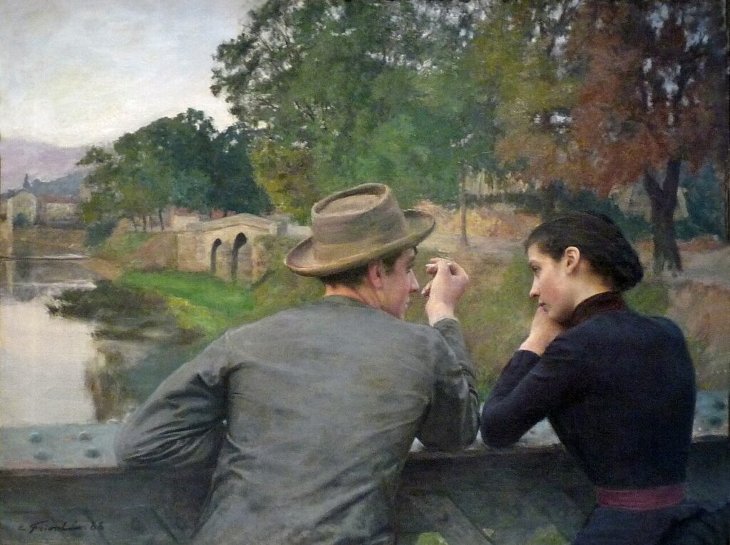 Comment la Peinture parle d'amour 8 Les Amoureux 1888 Emile Friant